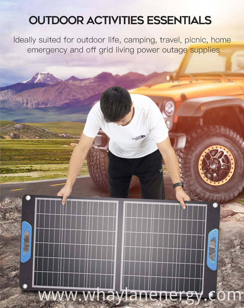 Portable Solar Panel for Power Station Foldable PERC Cell Charger with USB Outputs solar pv modules mono battery manufacturers